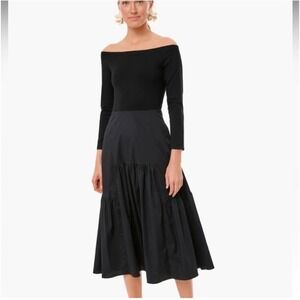 Tuckernuck Black Off-Shoulder Midi Dress